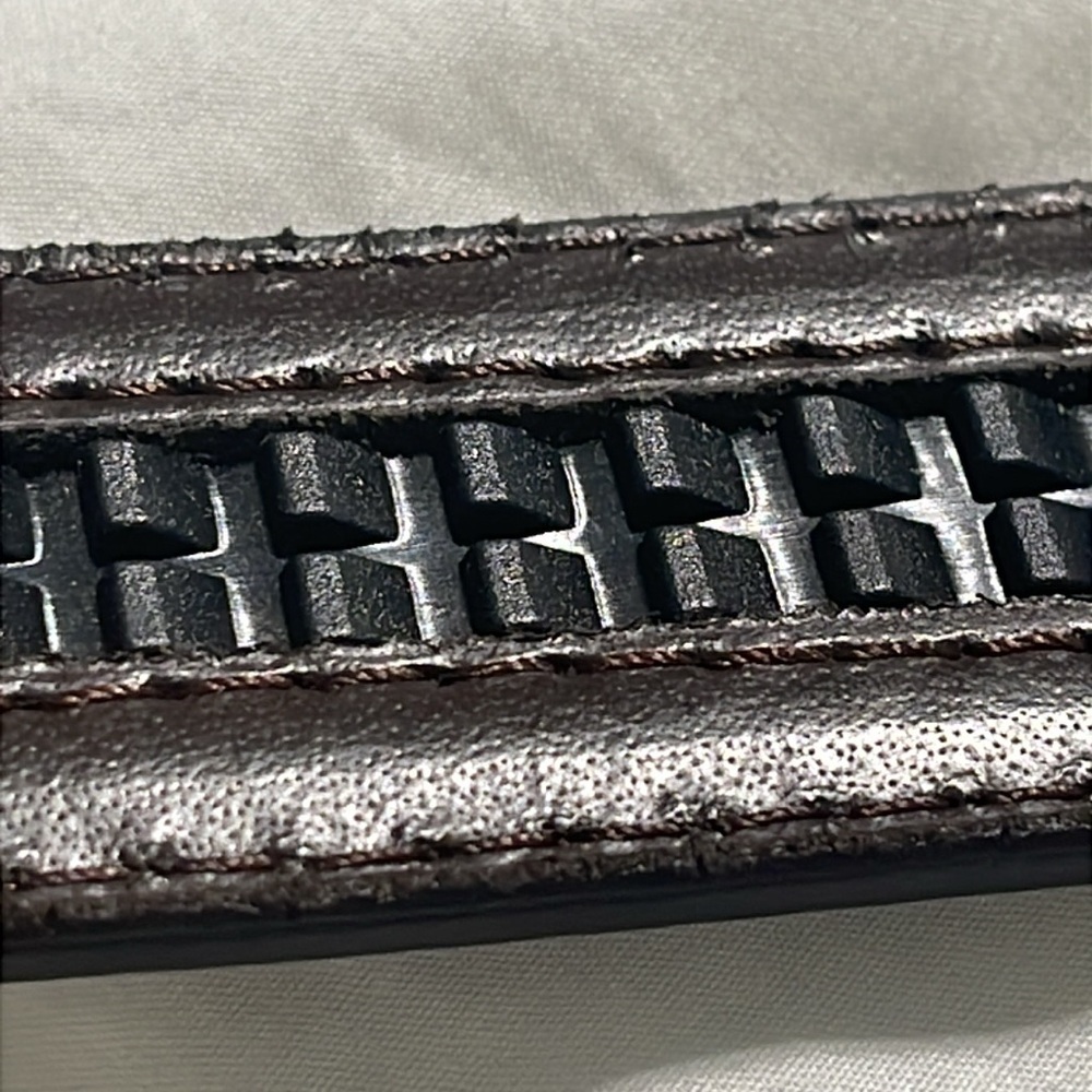 SlideBelts Men's Genuine Leather Brown Belt with Gunmetal  Buckle Adjustable 34 - Picture 9 of 15